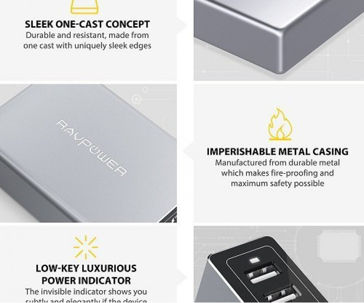Сетевое зарядное устройство RAVPower RP-PC030